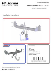 PF Jones TBM020 Instrucciones De Instalación