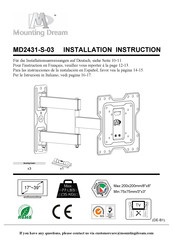 Mounting Dream MD2431-S-03 Instrucciones De La Instalación