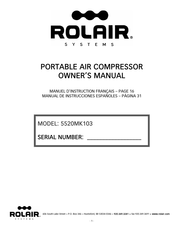 Rolair 5520MK103 Manual Del Propietário