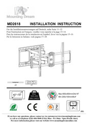 Mounting Dream MD2618 Instrucciones De La Instalación