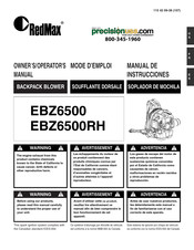 RedMax EBZ6500 Manual De Instrucciones