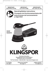 KLINGSPOR 1893D Instrucciones De Funcionamiento Y Seguridad