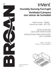 Broan InVent AE110SL Instrucciones Para Instalación