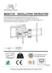 Mounting Dream MD2617-03 Instrucciones De La Instalación