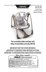 Kids II Ingenuity Power Adapt Portable Swing 60730-NA Manual Del Usuario