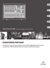 Behringer EuroPower PMP560M Guia De Inicio Rapido