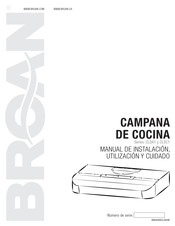 Broan CLSC1 Serie Manual De Instalación,Utilización Y Cuidado