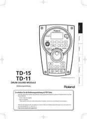 Roland TD-15 Manual Del Usuario