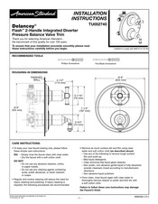 American Standard TU052740 Manual De Instrucciones