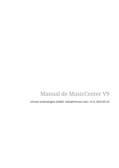 Trivum MusicCenter V9 Manual