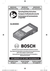 Bosch GLM400C Instrucciones De Funcionamiento Y Seguridad