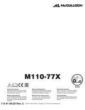 McCulloch M110-77X Manual De Las Instrucciones