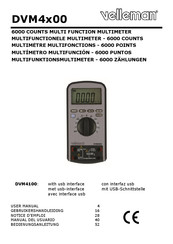 Velleman DVM4 00 Serie Manual Del Usuario