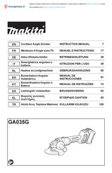 Makita GA035GZ Manual De Instrucciones