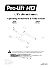 Pro-Lift T-2300AT Instrucciones De Operación