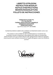 Bimar KPT-150 0598B Folleto De Instrucciones