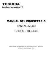 Toshiba TD-E433E Manual Del Propietário