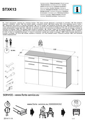 Forte STXK13 Instrucciones De Montaje