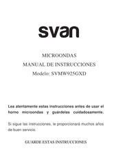 Svan SVMW925GXD Manual De Instrucciones