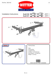 Witter Towbar Systems AD51AU Instrucciones De Instalación