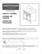 Foremost WESTWOOD WWDVT3122D Instrucciones De Montaje