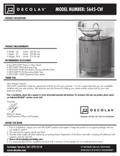 Decolav 5645-CW Manual De Instrucciones