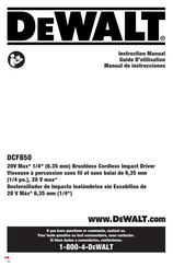 DeWalt DCF850 Manual De Instrucciones