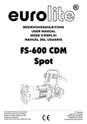 EuroLite FS-600 CDM Spot Manual Del Usuario