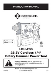 Greenlee LRH-288 Manual De Instrucciones