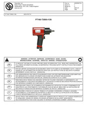 Desoutter CP PT160-T3500-I13S Manual Del Usuario