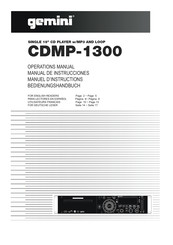 Gemini CDMP-1300 Manual De Instrucciones