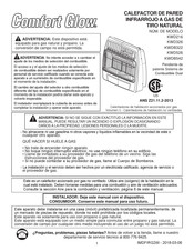 Comfort Glow KWDB322 Manual De Instrucciones