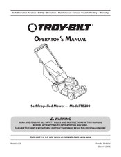 Troy-Bilt TB200 Manual Del Operador
