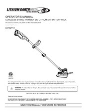 Lithium Earthwise LST02413 Manual Del Operario