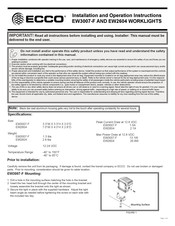 Ecco EW2604 Instrucciones De Instalación Y Funcionamiento