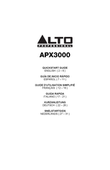 Alto Professional APX3000 Guia De Inicio Rapido