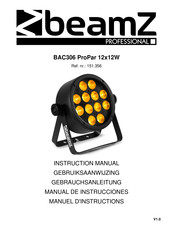 Beamz Professional BAC306 ProPar 12x12W Manual De Instrucciones