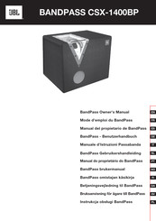 JBL BANDPASS CSX-1400BP Manual Del Propietário