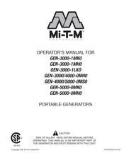 Mi-T-M Corporation GEN-5000-0MK0 Manual Del Operador