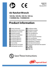 Ingersoll Rand 105-C3 Especificaciones Del Producto