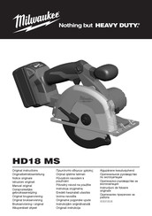 Milwaukee HEAVY DUTY HD18 MS Manual Original