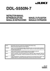 JUKI DDL-5550N-7 Manual De Instrucciones