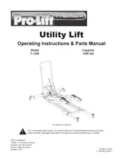 Pro-Lift PREMIUM T-1250 Instrucciones De Funcionamiento Y Manual De Piezas