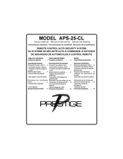 Audiovox PRESTIGE APS-25-CL Manual De Instrucciones