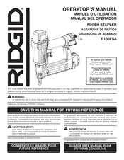 RIDGID R150FSA Manual Del Operador