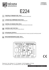 Telcoma Automations E224 Manual De Instrucciones