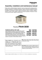 Lemeks Palmako PA44-3030 Instrucciones De Montaje, Instalación Y Mantenimiento