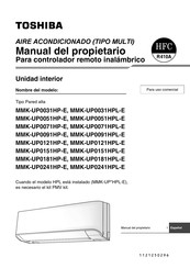 Toshiba MMK-UP0151HPL-E Manual Del Propietário