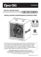 Dyna-Glo EG4800DGP Instrucciones De Instalación Y Mantenimiento