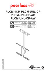 peerless-AV PLCM-1CP Manual De Instrucciones